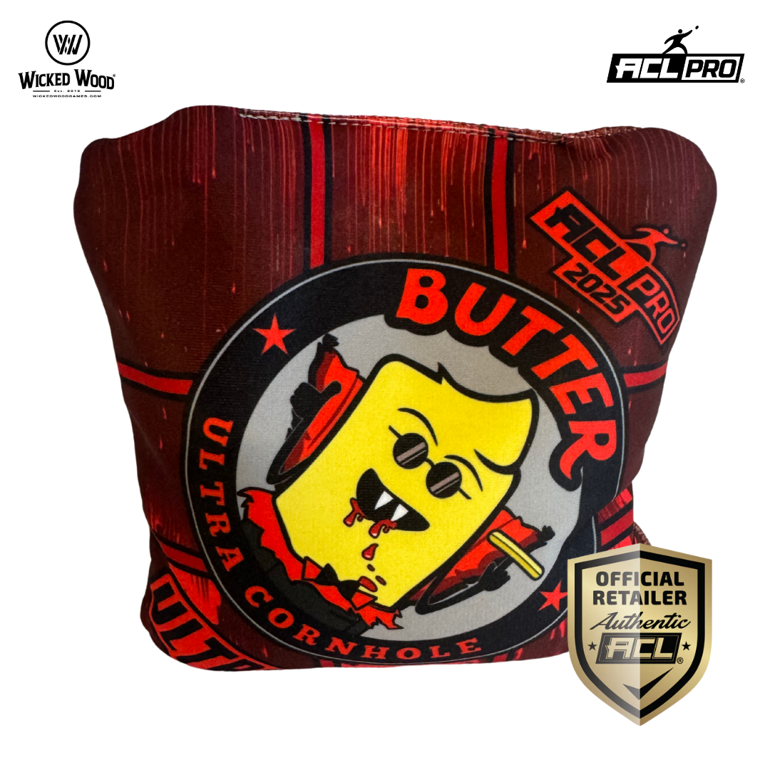Ultra Butterfly 2025 - 1x4 Cornhole Bags Cornhole Bags Ultra Cornhole Butter - Red
