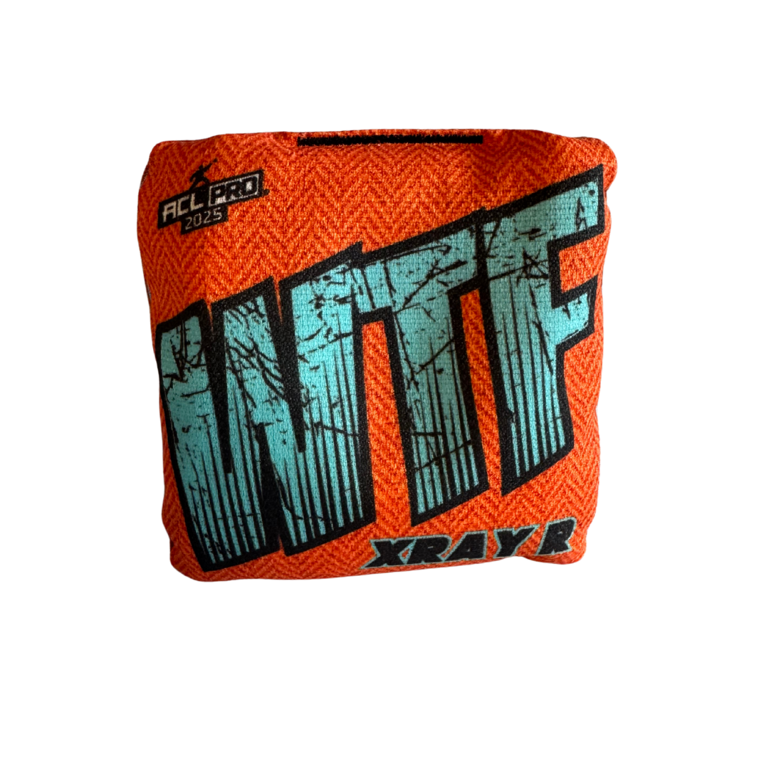 WTF - XRAY - ACL Pro Bags - 2025 Cornhole Bags Wicked Wood Games Turquoise-Orange-R