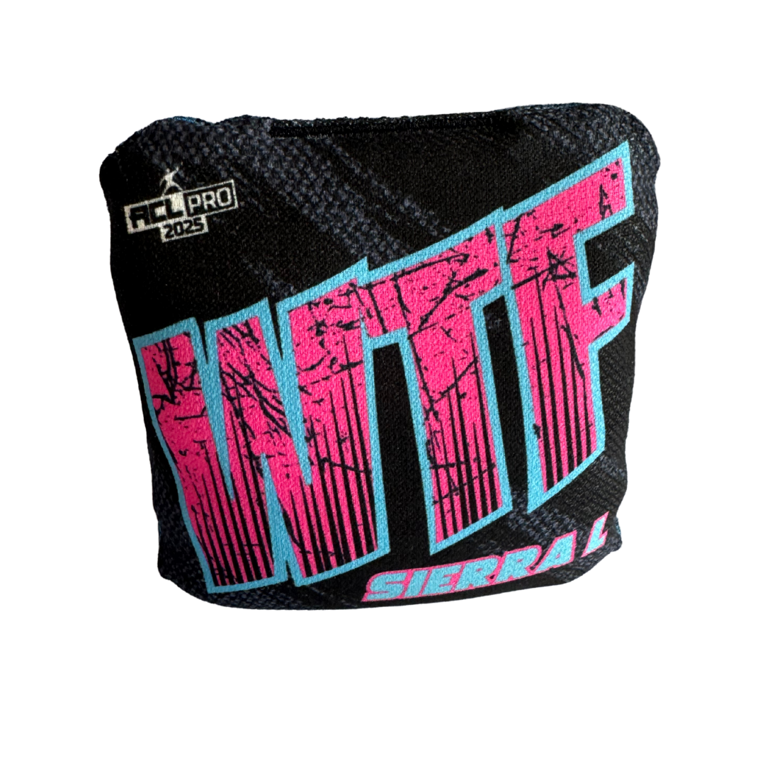 WTF - Sierra - ACL Pro Bags - 2025 Cornhole Bags Wicked Wood Games L-Pink-Black