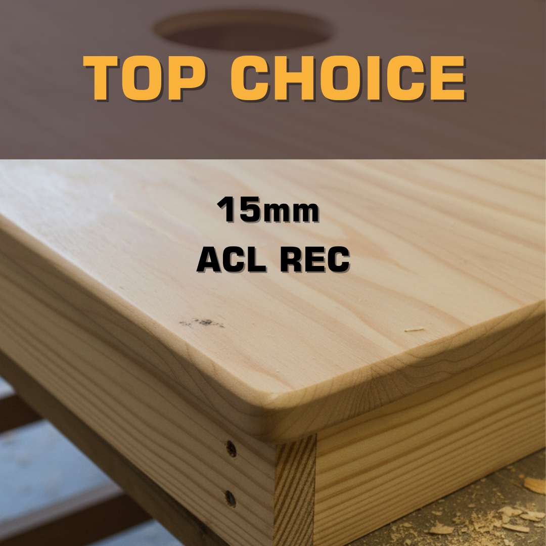 BATTLE ZONE - Cornhole Set - 2 Boards - Goedgekeurd door de American Cornhole League (ACL REC) Cornhole sets Wicked Wood Games 15mm - REC(🥇meest gekozen)