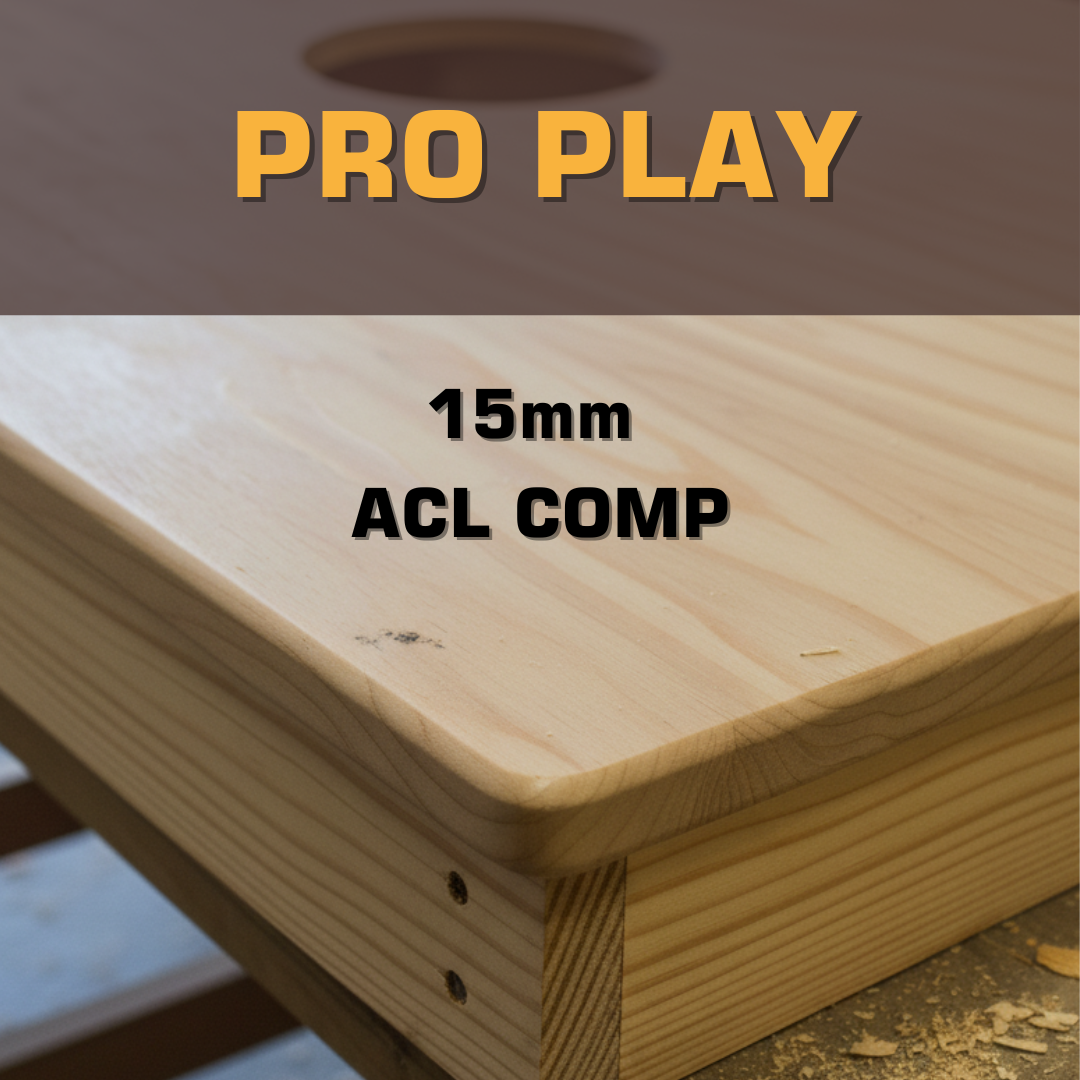 BATTLE ZONE - Cornhole Set - 2 Boards - Goedgekeurd door de American Cornhole League (ACL REC) Cornhole sets Wicked Wood Games 15mm - COMP