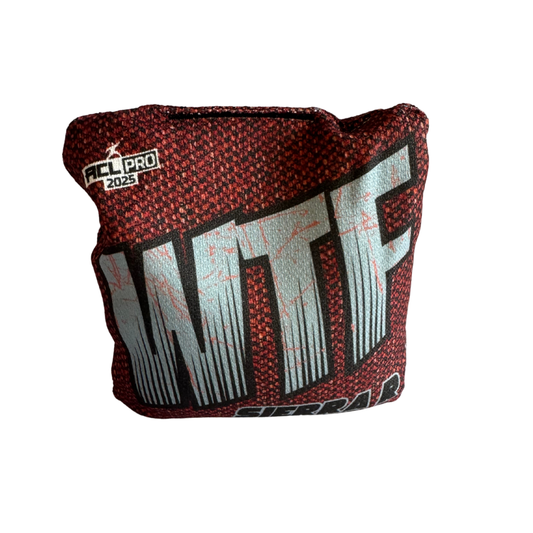 WTF - Sierra - ACL Pro Bags - 2025 Cornhole Bags Wicked Wood Games R-Red Stains