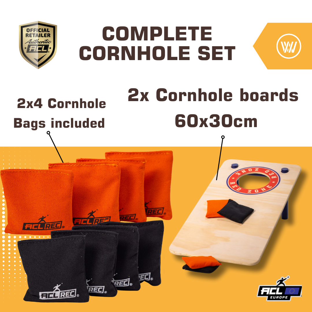 Cornhole Mini Set - Red Zone Style (60x30cm)
