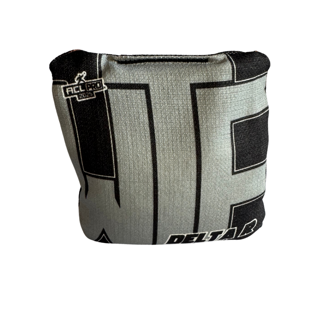 WTF - Delta - ACL Pro Bags - 2025 Cornhole Bags Wicked Wood Games R-Grey-Black