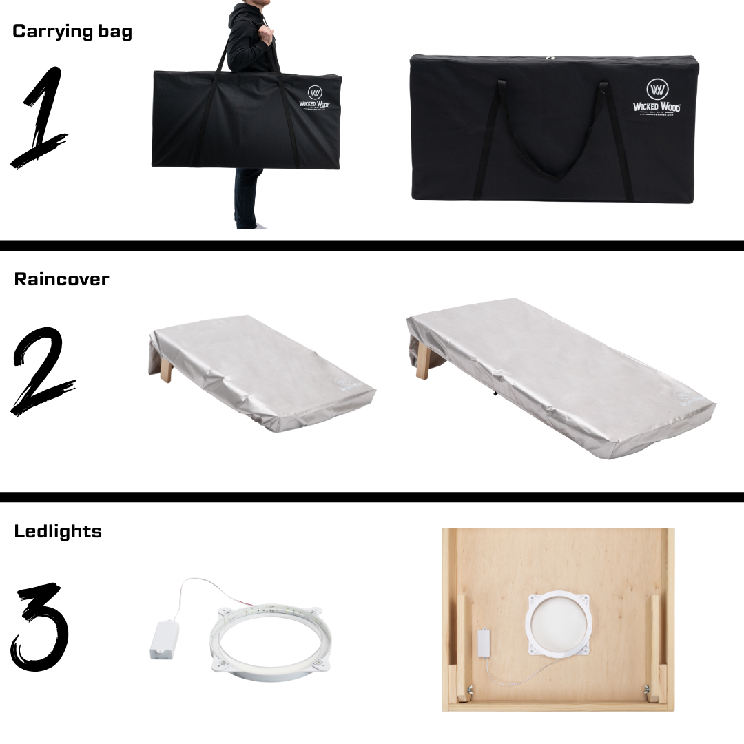 FOOTHILLS - Cornhole Set - 2 board / 2x4 zakjes Cornhole sets Wicked Wood Games