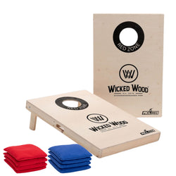Cornhole Set - 90x60 - Black Red Zone Design Cornhole sets Wicked Wood Games