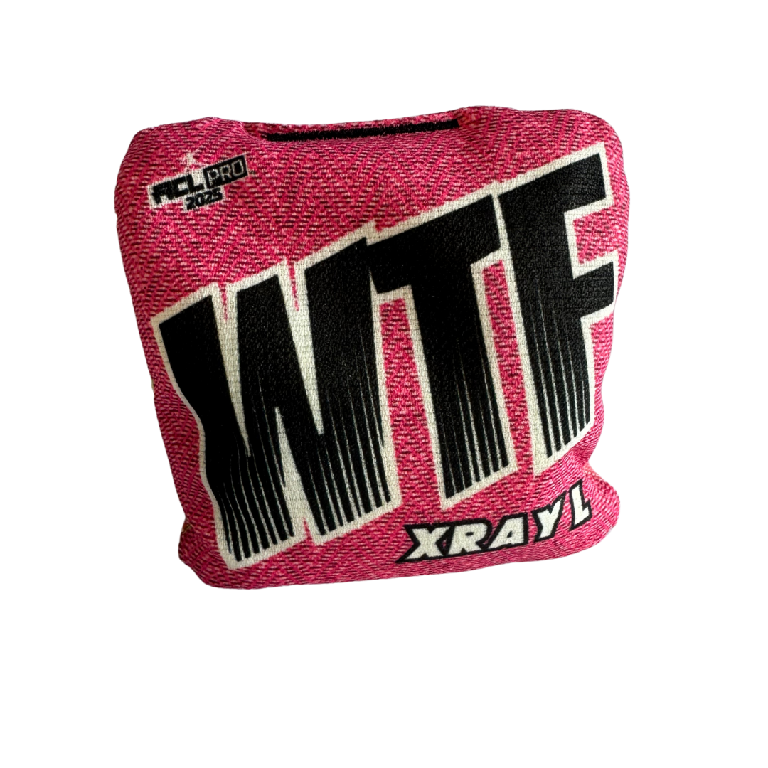 WTF - XRAY - ACL Pro Bags - 2025 Cornhole Bags Wicked Wood Games Black-Pink-L