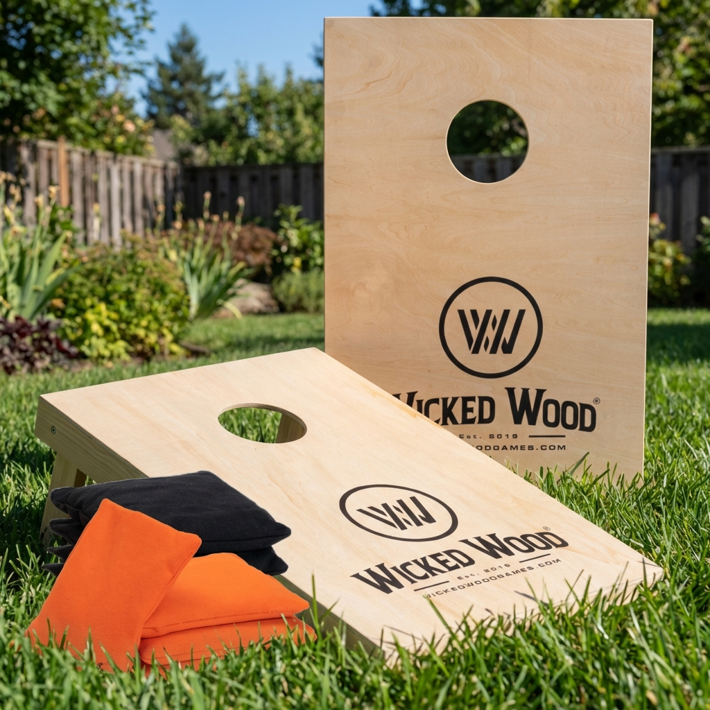 Cornhole Set - 90x60 - Wicked Wood Design Cornhole sets Wicked Wood Games